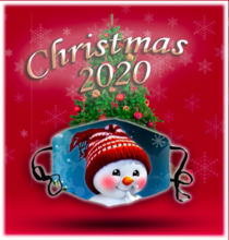 Load image into Gallery viewer, Red Hat Snowman Face Mask
